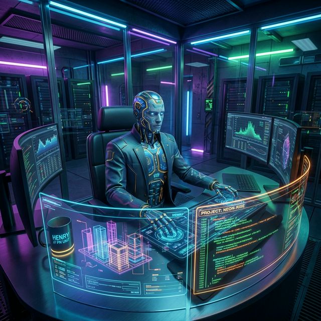 Architect drafting system blueprint